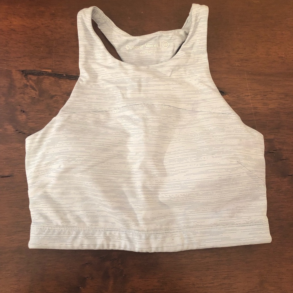 Outdoor Voices - Tech Sweat Crop in Ice Blue